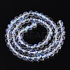 Transparent Electroplate Glass Beads Strands LS-EGLA-Q132-6MM-01A-11-2