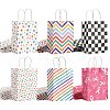 12Pcs 6 Colors Print Paper Packing Tote Bags CARB-FS0001-05-2