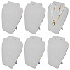 Bust Shaped Velvet Necklaces Jewelry Display Stands ODIS-WH0043-159A-1