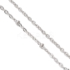 304 Stainless Steel Cable Chain Satellite Chain Slider Necklace Making AJEW-JB01511-02-3