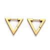 304 Stainless Steel Triangle Huggie Hoop Earrings STAS-J033-02B-G-1