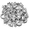 100Pcs 10 Styles Alloy Bead Cone FIND-SP0003-54-6