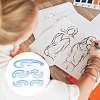5Pcs 5 Styles Acrylic Drawing Template Measuring Ruler Set TOOL-WH0242-001-6