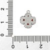 304 Stainless Steel Rhinestone Pendants STAS-E547-06C-P-3