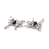Rack Plating Alloy Connector Charms FIND-I037-19P-01-3