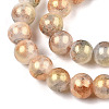Baking Paint Crackle Glass Bead Strands DGLA-R053-05N-3