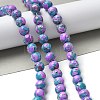 Dyed Synthetic Imperial Jasper Beads Strands G-C168-02D-2