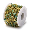 Handmade Faceted Natural Amazonite Beaded Chains CHC-L050-02G-08-3