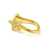 Clear Cubic Zirconia Star Clip on Nose Ring AJEW-F059-16G-3