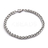 Tarnish Resistant 304 Stainless Steel Wheat Chains Bracelets BJEW-O091-04P-3