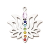 Chakra 304 Stainless Steel Rhinestone Pendants RB-CBA27F2-01P-1