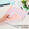 3Sets/15 sheets Plastic Discbound Notebook Index Divider Sheets DIY-OC0010-55-3