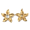 304 Stainless Steel with Cubic Zirconia Stud Earrings EJEW-Z084-12G-4