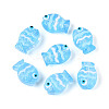 Transparent Glass and Enamel Beads Strands GLAA-T034-01E-2