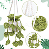 Potted Plants Crochet Orchid Hanging Ornament AJEW-WH0505-96B-3