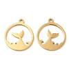 201 Stainless Steel Pendants STAS-A084-07G-1