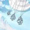 3Pcs 3 Sizes 304 Stainless Steel Macrame Pouch Empty Stone Holder Necklace Making NJEW-JN05240-1