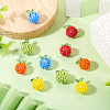 10Pcs 5 Styles Glass Seed Beaded Fruit Pendants PALLOY-TA00221-5
