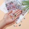 220Pcs 4 Styles Rainbow ABS Plastic Imitation Pearl Linking Rings OACR-YW0001-18-8