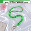 Silicone Beaded ID Card Neck Straps NJEW-SW00025-10-3