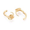 Brass Hoop Earrings EJEW-T048-21G-3