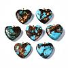 Assembled Bronzite and Synthetic Turquoise Pendants X-G-T111-04C-5
