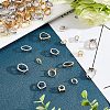 96Pcs 24 Styles  Brass Open Back Bezel Sew on Prong Settings KK-CA0003-16-4