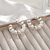 Brass Spiral Laid Stud Earrings for Women EJEW-A121-21S-1