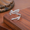 304 Stainless Steel Cuff Open Rings for Women WG59C7A-02-1