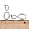 304 Stainless Steel Oval Dangle Stud Earrings EJEW-I319-02P-5