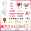 Valentine's Day Theme DIY Polymer Clay Beads & Alloy Enamel Charm Stretch Bracelets Making Kits DIY-SP0003-43-2