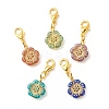Plating Acrylic Pendant Decorations HJEW-JM00671-1