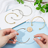6Pcs 2 Colors Brass Cuff Bangle Making KK-BBC0022-73-3