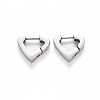 Tarnish Resistant 304 Stainless Steel Huggie Hoop Earrings STAS-S103-20P-1