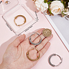 2 Pairs 2 Colors 304 Stainless Steel Mesh Chains Hoop Earrings EJEW-BBC0001-73B-3