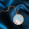 40Pcs 2 Colors Alloy Enamel Pendants ENAM-DC0001-17-6