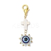 Evil Eye Glass & Resin Pendant Decoration HJEW-MZ00072-4