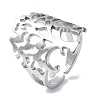 201 Stainless Steel Open Cuff Rings for Women LS-RJEW-M020-08P-1-1