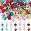 84pcs 14 style Faceted Transparent Glass Charms GLAA-SC0002-05-1