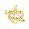 Brass Pendants with Cubic Zirconia KK-D536-08G-1