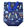Hanukkah Theme Non-Woven Reusable Folding Gift Bags with Handle ABAG-NH0001-01A-2