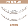 2Pcs Iron Rhinestone Chains with Twisted Chains Boot Strap Chains HJEW-FH00284-2