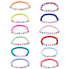 12Pcs 12 Style Handmade Polymer Clay Heishi Surfer Stretch Bracelets Set BJEW-AN0001-46-1