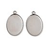 304 Stainless Steel Pendant Cabochon Settings STAS-NH0002-01A-P-1