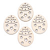 Undyed Natural Wooden Big Pendants WOOD-S058-009-1