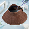 1Pc Women Straw Floppy Wide Brim Sun Hat AJEW-TA0002-59B-5