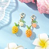 Handmade Glass Seed Beads Mango Pendnat Decorations HJEW-MZ00348-1