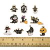 10Pcs 10 Styles Halloween Alloy Enamel Pendants ENAM-FS0003-83-5
