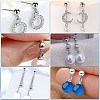 150Pcs 3 Size 202 Stainless Steel Ball Stud Earring Findings STAS-SP0001-53-6