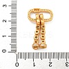 925 Sterling Silver Micro Pave Clear Cubic Zirconia Fold Over Clasps STER-U001-07G-3